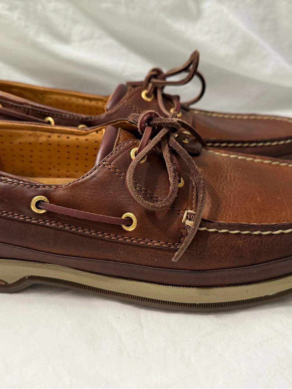 NEW Men’s 10.5 M SPERRY GOLD CUP Two Eye ASV Absorb Boat Shoes Brown